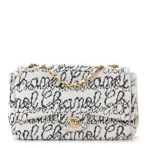 Chanel Sequin Logo Medium Flap White #282329C78B